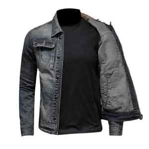 Chaquetas de Mezclilla para Hombre, Diseño Único, Última Moda, Fabricación Personalizada, Precio de Fábrica, Chaqueta Estampada para Hombre, Directo de Fábrica, Alta Calidad - Product Image 3