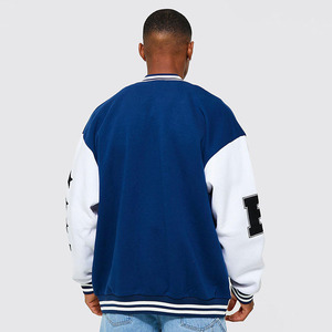 <b>Men's</b> Blue <b>White</b> Varsity <b>Jacket</b> Customized Embroidered New Style Baseball Bomber Coat best quality varsity <b>jacket</b> for <b>men</b> - Product Image 3