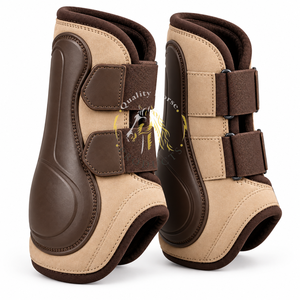 Botas de protección para caballos con amortiguación suave, tela resistente y diseño práctico para un entrenamiento cómodo y diario. - Product Image 3