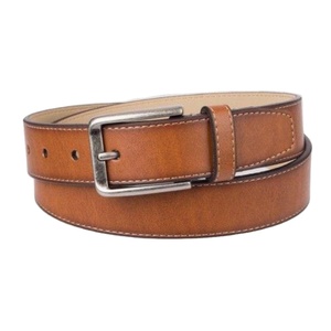 Cinturones Formales para Hombre, Cinturón de Cuero Genuino Ecológico de Alta Comodidad, Impresión de Logotipo Personalizado, Cinturones de Cuero Hechos a Mano en India - Product Image 1