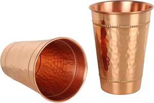 Grand ensemble de gobelets à eau en cuivre pur martelé, cadeaux d'affaires, portables, durables, 2 pièces, écologiques, compatibles lave-vaisselle - Product Image 6