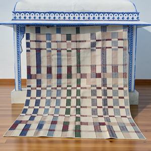 พรมดูร์รีทำมือจากขนสัตว์ |   พรมทอมือแบบแบนลายเรขาคณิต เป็นมิตรกับสิ่งแวดล้อม ขนสั้น สำหรับห้องนั่งเล่น ห้องนอน และสำนักงาน - Product Image 4