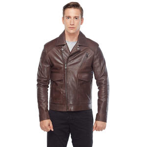 Veste en cuir pour homme 2026, design optimal, sur mesure avec votre propre motif, fermeture éclair frontale, col montant fin, style urbain, en promotion maintenant - Product Image 1