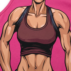 Débardeur dos nageur personnalisé pour femme, couleur unie, pour la gym et le fitness, sans manches, en polyester respirant et anti-humidité, coupe ajustée - Product Image 4
