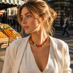 Collar de Cuentas Multicolor Estilo Bohemio Aurora, Elegante Collar Hecho a Mano para Mujer, Joyería de Moda para Festivales, Precio al por Mayor - Product Image 2