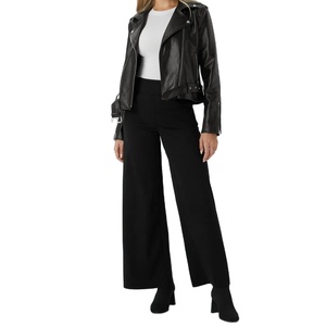 Chaqueta de Mezclilla Negra Vintage para Mujer, Estilo Motero, con Botones y Cierre Frontal, Cuello Alto, Corte Regular, de Alta Calidad, Marca Apparel Artistry - Product Image 4
