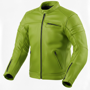 Chaqueta de Cuero para Hombre al por Mayor, Impermeable, para Motocicleta, Nueva Moda, Personalizada, de Alta Calidad, Servicio OEM - Product Image 1