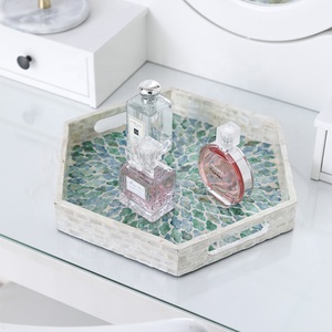 การผลิตที่หรูหราแม่ของถาดเสิร์ฟมุกออกแบบล่าสุดแม่ของถาดมุกฝังทำด้วยมือในเวียดนาม - Product Image 2