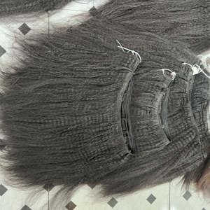 Cheveux vierges vietnamiens crépus droits 30 pouces 3 faisceaux de cheveux vietnamiens crépus raides cheveux non transformés couleur naturelle - Product Image 3