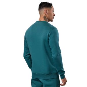 Sweat-shirt à col rond vert turquoise pour homme, pull décontracté en polaire à manches longues, vêtement de sport, sweat-shirt tendance - Product Image 2