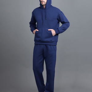 Style populaire, streetwear pour hommes, sweats à capuche unis, logo personnalisé, manches longues, 100% coton molletonné, cordon de serrage, poches latérales, vêtements d'hiver - Product Image 3