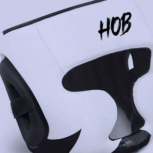 Protector de Cabeza para Boxeo HOB, Cuero PU, Negro y Blanco, Casco Protector Facial Completo, Unisex, Equipo Deportivo para Adultos - Product Image 2