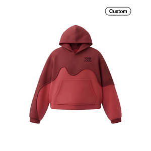 Sudadera con Capucha Extra Grande Personalizada, Diseño de Olas Fluidas, Premium 500 GSM, Corte Recortado - Product Image 5