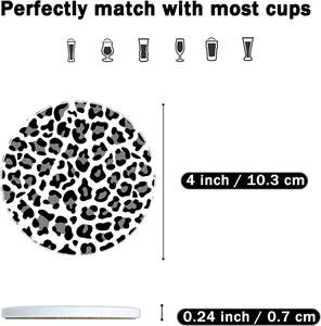 Drinks <b>Coasters</b> with Non-Scratch <b>Cork</b> Base Round Cup Mats for Home Kitchen Bar Decor Absorbent Table Protection - Product Image 3