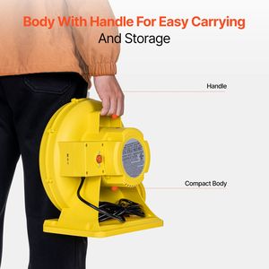 Soplador Inflable de 680 750W 1.0HP para Casa de Brinco y Castillo Inflable, Bomba de Aire Comercial de 3400 RPM, Accesorios para Juguetes - Product Image 2