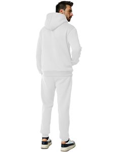 Ensemble de survêtement d'hiver confortable brodé 100% coton, vêtement décontracté avec logo sur le devant - Product Image 5
