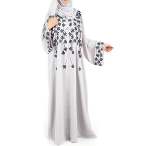 Customized Color Modest Womens Muslim Abaya <b>Dress</b> 100% Silk Chiffon Eco-Friendly Anti-Wrinkle <b>Long</b> Sleeve Maxi Length Wholesale - Product Image 4