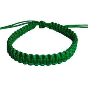 Bracelet en cordon de coton tressé vert, réglable, avec nœud infini, bracelet de Muay Thai, cordons verts - Product Image 5