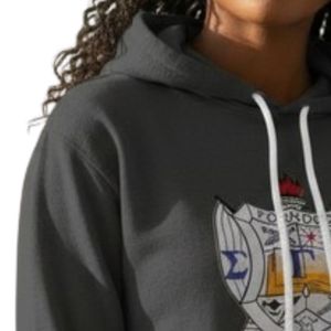 Sweat à capuche en molleton noir pour femme SGR Sigma Gamma Rho, motif lettres grecques, personnalisé pour université - Product Image 6