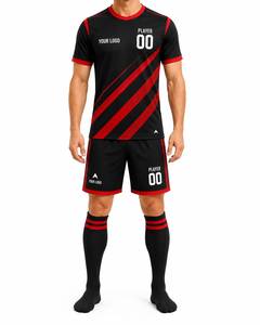 Tenue de football professionnelle, design personnalisé original, détails du joueur personnalisés, légère, respirante, 100% polyester, unisexe - Product Image 1