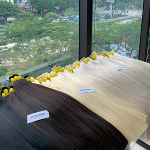 Extensiones de cabello vietnamita a granel Super doble dibujado Color claro estilos de onda natural 50 cm 60 cm 100 gramos - Product Image 4