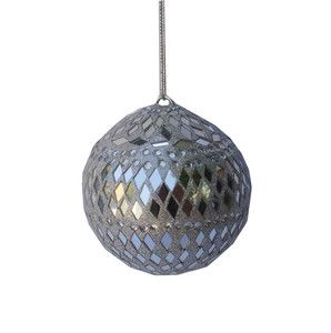 Decoración Navideña, Bolas de Plástico de 8cm, Juego de 16 Piezas, Redondas, Serigrafiadas, Decoración Colgante, Gran Venta, Bordadas en Terciopelo - Product Image 1