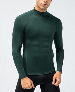 Men's Slim Fit O-Neck <b>Long</b> <b>Sleeve</b> <b>Compression</b> <b>Shirt</b> Eco-Friendly Spandex/Polyester Quick Dry Sporty Athletic Top - Product Image 2