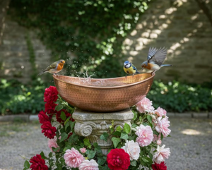 Bebederos para Pájaros de Metal para Decoración de Jardín, Bebedero con Soporte, Hecho a Mano en India, Calidad de Exportación Directa de Fábrica, para Exteriores - Product Image 4
