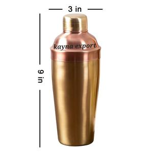 Precios de Fábrica, Juego de Coctelera Metálica Premium, Capacidad de 500 ml, Acabado en Latón, Accesorios Ecológicos para Barra de Bar - Product Image 1