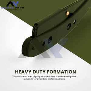 Rasoirs de barbier professionnels personnalisables à lame unique avec système de verrouillage pivotant, outils de rasage en acier inoxydable de couleur verte - Product Image 2