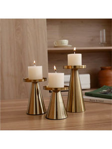 Wholesale Luxury <b>Silver</b> Metal Candle Holder Set Taper <b>Candlestick</b> Stand for Wedding Table Centerpiece Elegant Home Decor Supply - Product Image 6