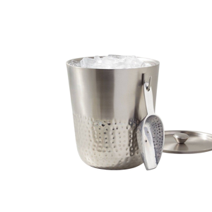 Cubo de Hielo Metálico de Estilo Moderno con Acabado Plateado para Fiestas, Enfriador de Vino y Artículos de Bar para Hoteles, Cubo de Hielo para Champaña con Asa - Product Image 4