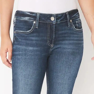 Pantalones Vaqueros Clásicos para Mujer, Cintura Alta, Rectos, Rotos, Pierna Ancha, Cintura Elástica, Casuales, de Mezclilla, Vintage, Transpirables, a la Moda - Product Image 3