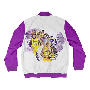 Factory Direct Sale Sublimation Bomber Plus Size <b>Men</b> & Women Varsity Winter Letterman Bomber Jacket - Product Image 3