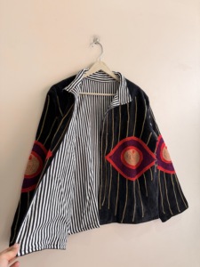 Velvet Suzani <b>Jacket</b> With Indian Embroidered Art Work Boho <b>Women</b> <b>Jacket</b> - Product Image 5
