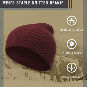 Premium Quality 100% Wool Breathable <b>Waterproof</b> Unisex <b>Beanies</b> Private Label Personalized Direct Factory Price <b>Beanie</b> - Product Image 4