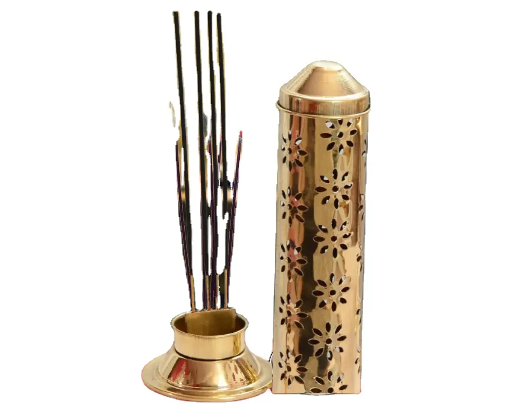 Melhor Preço de Atacado Agarbatti Stand Latão Dourado 26x7.6x5.2 cm Incenso Sticks Burner Holder Melhor item para o Presente