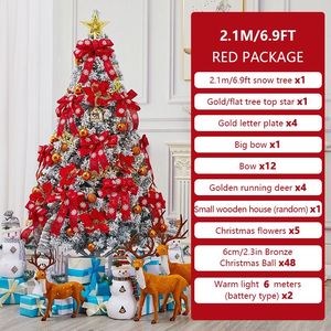 Alberi di Natale artificiali rossi/oro/blu/rosa/blu (178 cm e 210 cm) per decorazioni da esterno e forniture per feste - Product Image 2