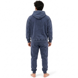 Survêtement décontracté léger imprimé sur mesure, effet délavé, en molleton vintage, pour homme, à capuche, 2 pièces, grande taille, en coton, réversible, pour l'été - Product Image 2