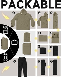 Professional Grade Waterproof Hiking Suit Breathable Outdoor Sportswear Supplier - Product Image 5