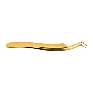 Pince à épiler professionnelle en acier inoxydable de qualité supérieure pour extensions de cils, longue, à pointe fine, outil de beauté de haute qualité - Product Image 5