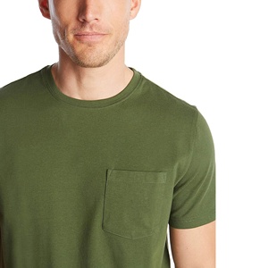 เสื้อยืดคอตตอนเจอร์ซีย์ทรงหลวม 180gsm สำหรับผู้ชาย มีกระเป๋าหน้า |   เสื้อยืดสีพื้นเนื้อหนาพิมพ์โลโก้ตามสั่ง - Product Image 6