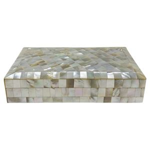 Caja de joyería de diseño premium con incrustaciones de nácar, caja de almacenamiento decorativa de resina de lujo con incrustaciones de nácar, a precio de fábrica al por mayor. - Product Image 1