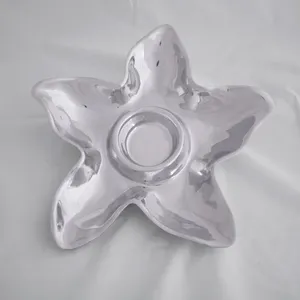 Bol en métal de luxe fait main avec finition polie miroir, disponible en OEM/ODM, design moderne poli, plat à riz de couleur unie pour les fêtes - Product Image 1