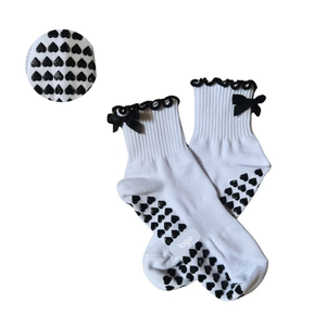 High Quality Kawaii Anti-Slip <b>Socks</b> Custom Women Cotton Breathable Ruffle Trim <b>Grip</b> <b>Socks</b> - Product Image 1