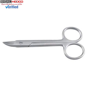 Ciseaux manuels courbés Crown Beebee 4.25 en acier inoxydable allemand, instrument chirurgical dentaire pour la coupe de tissus fins en clinique - Product Image 6