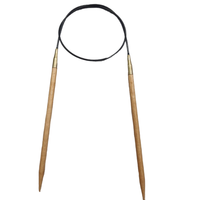 Aiguilles à tricoter circulaires en bois, personnalisables, interchangeables, droites, à pointe unique, toutes longueurs et diamètres