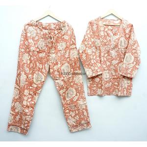 Conjunto de Pijama de Verano para Mujer, Talla Grande, Estampado Floral, Vestido de Noche de Algodón Suave, Ropa de Playa Informal, Transpirable, Pantalones Cortos - Product Image 6