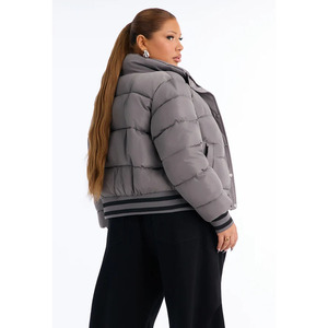 Women's Fashion Casual Winter <b>Coat</b> <b>Waterproof</b> Shinny Puffer Jacket Long <b>Length</b> Thick Nylon Lining Bubble Plus Size Jacket - Product Image 4