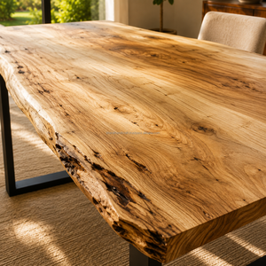 Table à manger en bois massif de haute qualité, écologique, durable, design moderne pour appartement, restaurant, vente en gros - Product Image 3